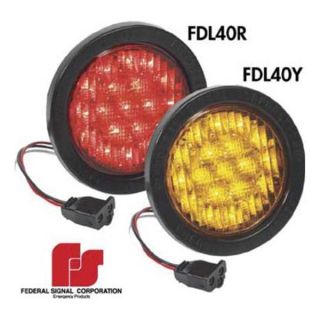 Federal Signal 607141 04 Courtesy Light, LED, Red, Round, 4 5/16 Dia