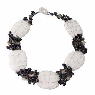 Onyx, Sea Shells and Crystal Granite Necklace (Philippines
