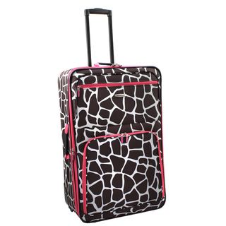 Rockland Pink Giraffe 28 inch Expandable Rolling Upright Luggage