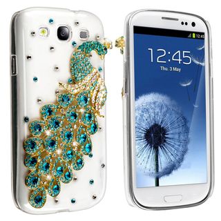BasAcc Clear/ Green Peacock Diamond Case for Samsung Galaxy S III/ S3