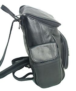Adi Designs Leather Flip top Backpack