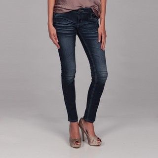Deja Bleu Womens Dark Denim Skinny Jeans