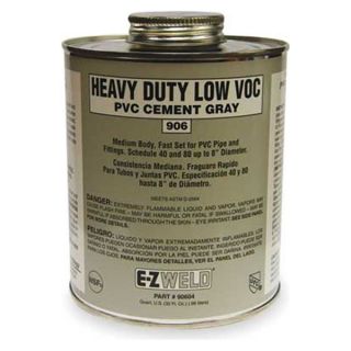 Ez Weld 90604 Heavy Duty PVC Cement, 32 Oz, Gray