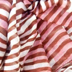 LA77 Womens Three Toned Striped Scarf
