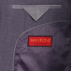 Mantoni Mens Charcoal Gray Wool Slim fit 2 button Suit