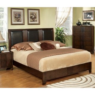 Zigi Modern Queen Size Padded Leatherette Bed