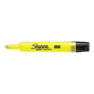 Sharpie Accent 25025 Highlighter, Tank, Ylw, Chisel, PK12