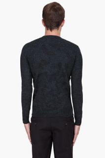 Markus Lupfer Charcoal Wool Allover Bat Sweater for men