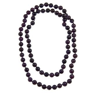 Pearlz Ocean Amethyst 36 inch Knotted Necklace