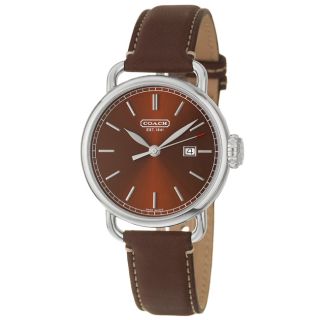 Coach Mens Classic Brown Dial Leather Watch
