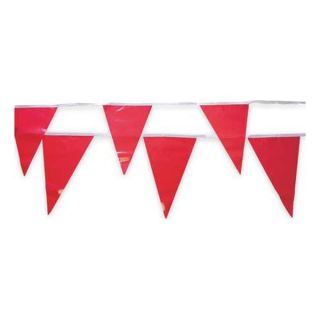 Approved Vendor 03 400 60 Pennants, Vinyl, Red, 60 ft.