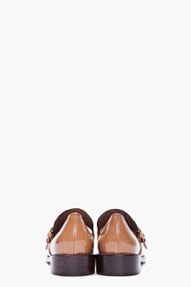 Marni Tan Patent Leather Buckled Moccasin for women