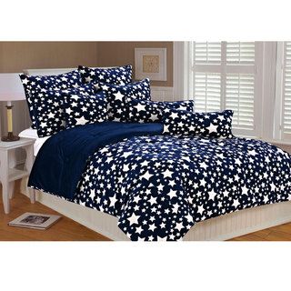 Stars Microplush Printed Comforter Set