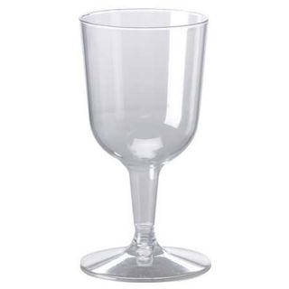 Party Basics TS 550 Wine Glass, 2 Pc Disposable, 5.5 Oz, PK 500