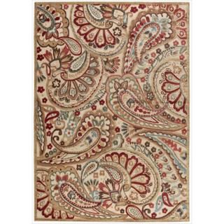 Graphic Illusions Paisley Red Mutli Color Rug (36 x 56)