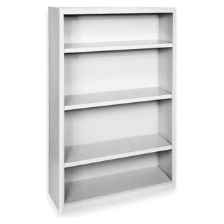 Atlantic Metal BA3R361852 05 Radius Corner Bookcase, Steel, 4 Shelf, Gry