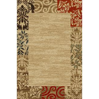 Border Formal Natural Non skid Runner Rug (1 8 x 411) Today $28.99