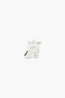 Alexander McQueen Silver Skull And Tooth Ring for women