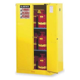 Justrite 896020 Flammable Safety Cabinet, 60 Gal., Yellow