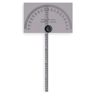 Mitutoyo 968 203 Protractor, Rectangular, 6 In, 1/64 Grad