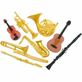 Musical Instruments Plastic Miniatures In Toobs