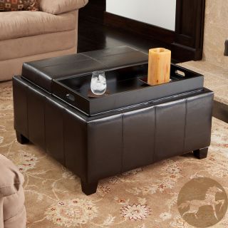 Christopher Knight Home Mansfield Bonded Leather Espresso Tray Top