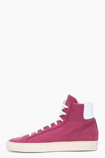 Common Projects Burgundy Suede Vintage Sneakers for men