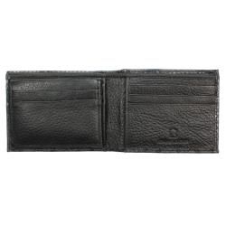 Mens Black Python embossed Leather Bi fold Wallet