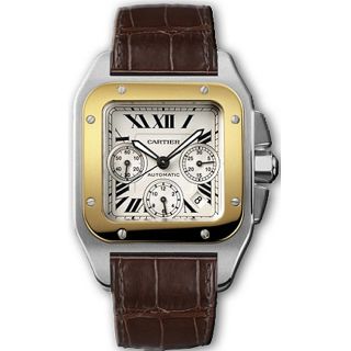 Cartier Santos 100 Mens Two tone Automatic Watch