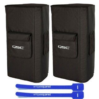 QSC KW 152 Speaker Soft Nylon Cover Pair w/ Cable Ties