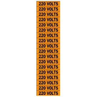 Brady 44307 Voltage Card, 18 Marker, 220 Volts