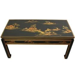 Black Wood Lacquered Coffee Table (China)