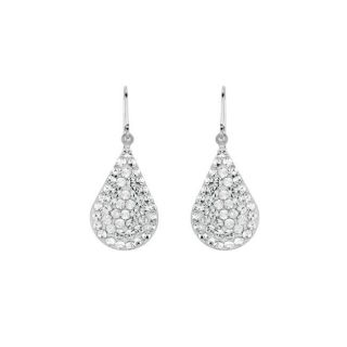 Sterling Silver White Crystal Teardrop Earrings Today $31.99