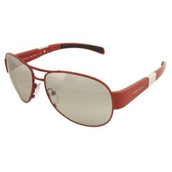 Prada SPS551 5AV Red Metal Womens Aviator Sunglasses